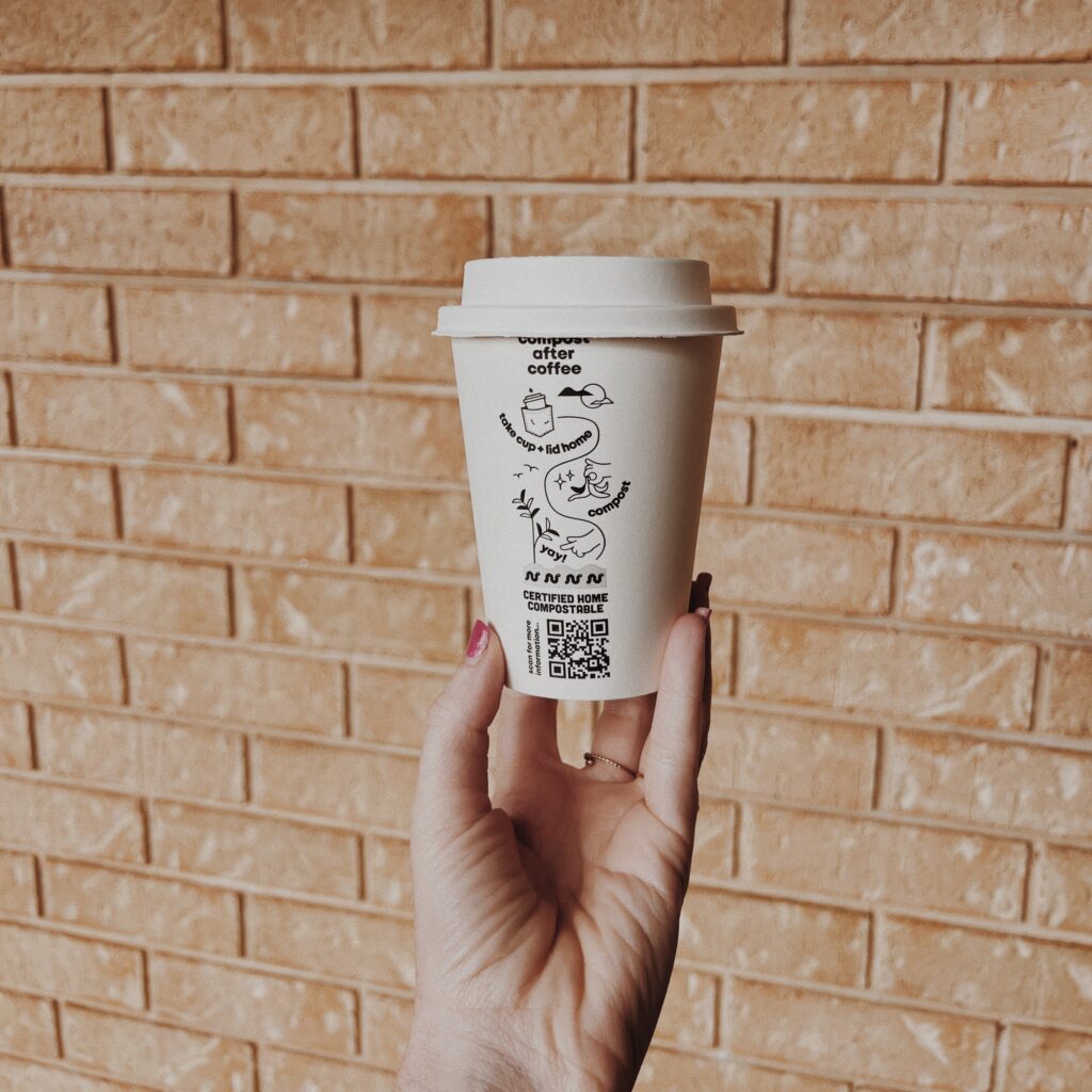 sugarcane bagasse lid with home compostable cup