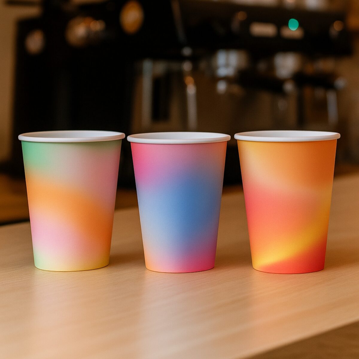 8-16oz Coffee Takeaway Cups (Swirly Collection) Home Compostable - Image 2