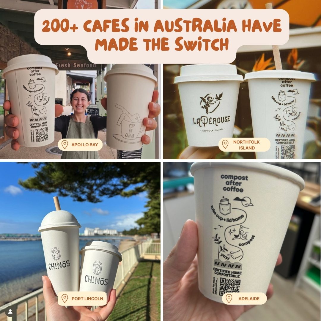 6-12oz Slim Home Compostable Coffee Cups 80mm NEW - Image 6