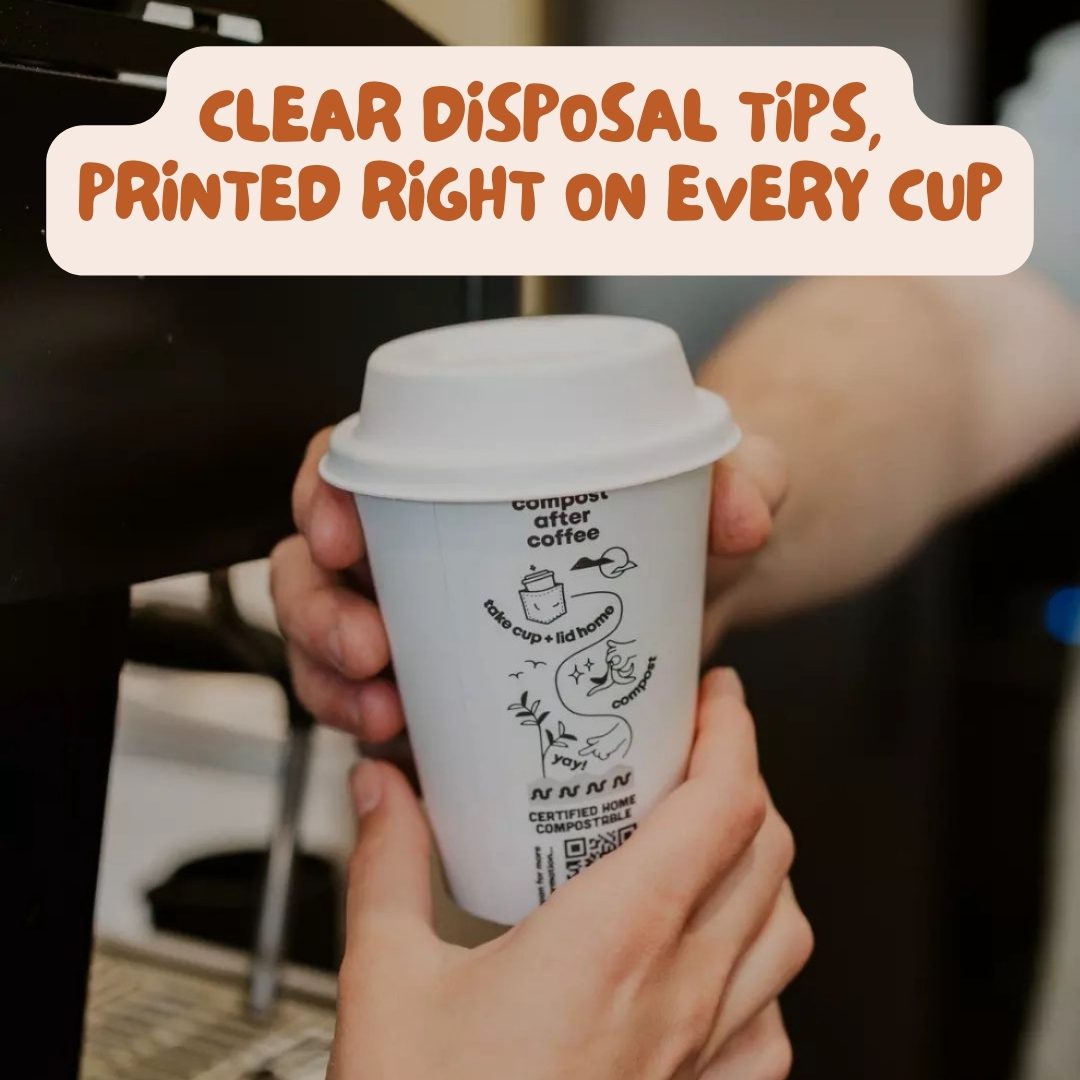 6-12oz Slim Home Compostable Coffee Cups 80mm NEW - Image 4