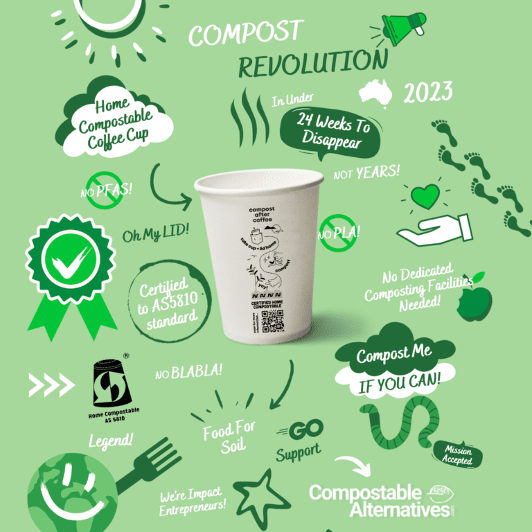 Disposable Coffee Cup Certified Home Compostable 1