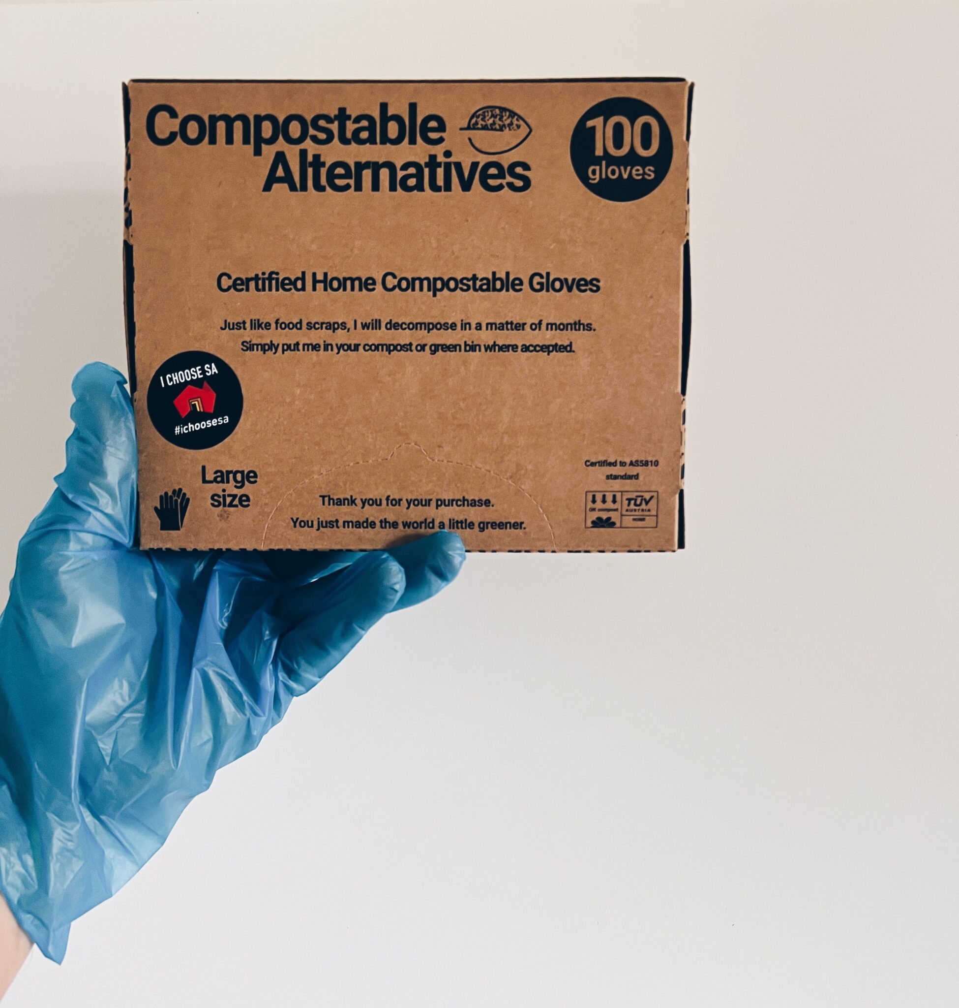 Disposable Gloves 100 Certified Home Compostable Easy to dispose of