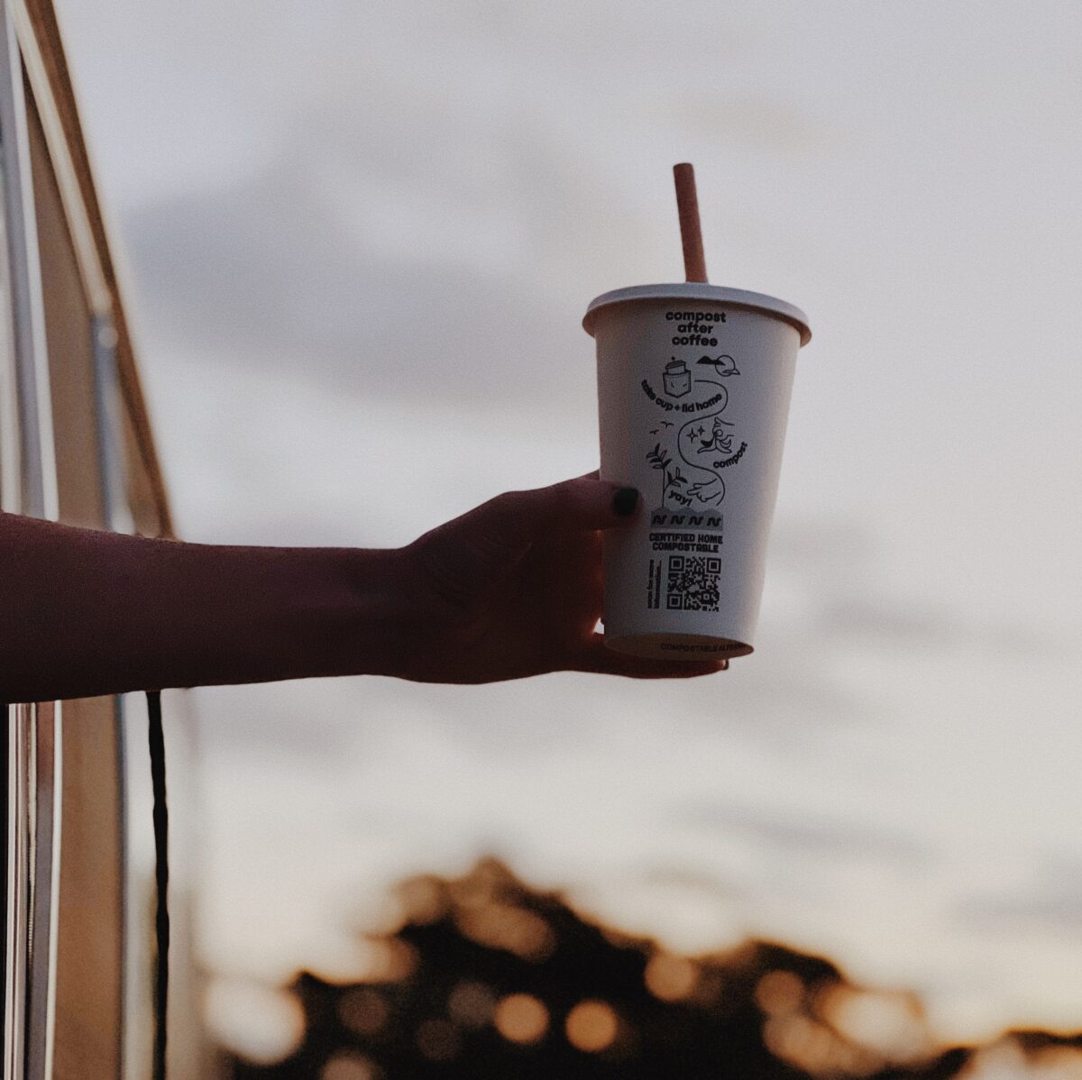 90mm Flat Iced Coffee Lid - Image 2