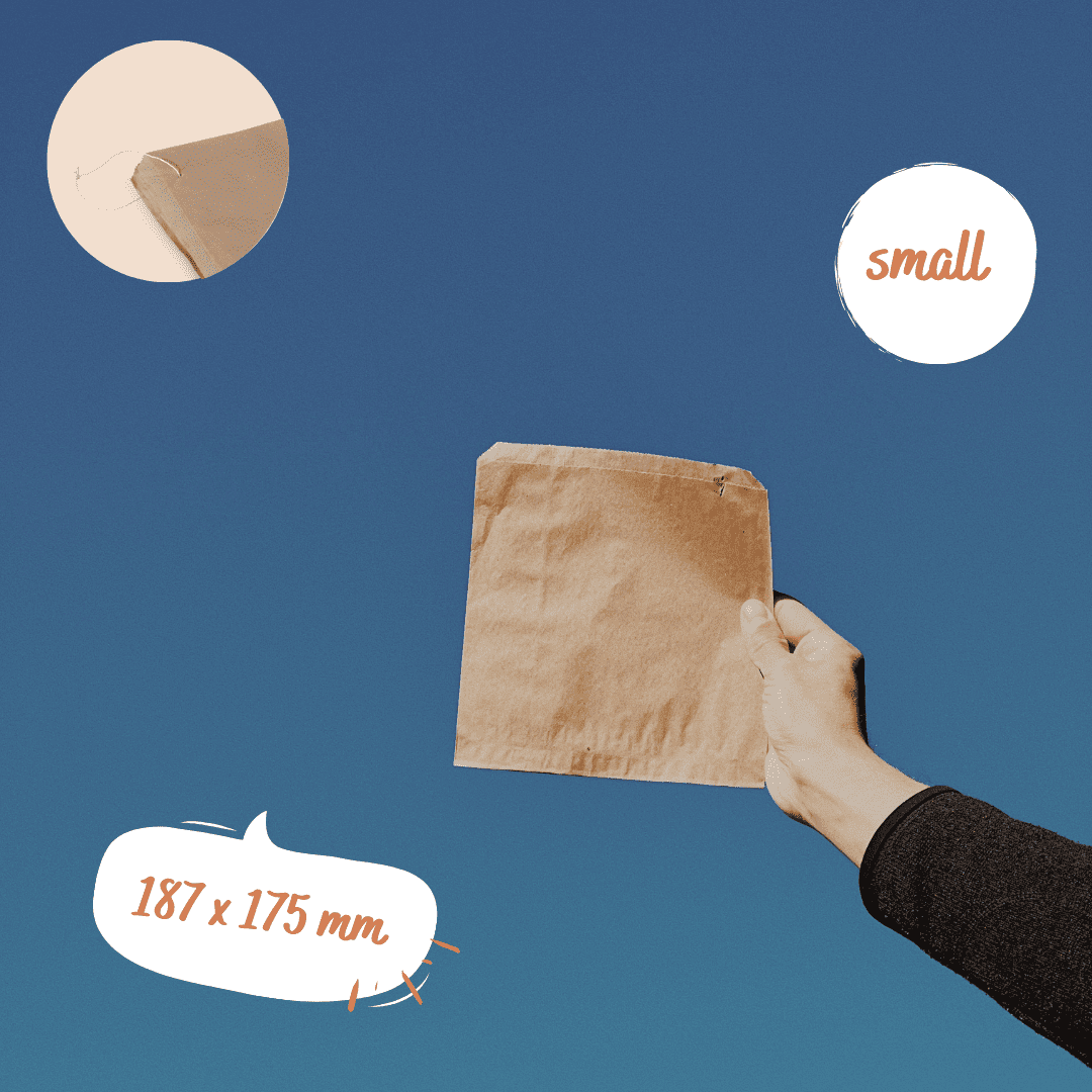 Flat Kraft Paper Bags - 3 Sizes - Packed per 500 - Image 2