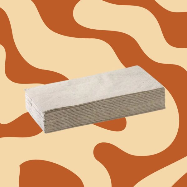 2 ply 18 fold brownnatural quilted dinner napkins