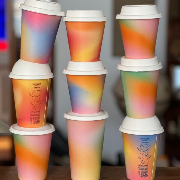 coffee takeaway cup swirly