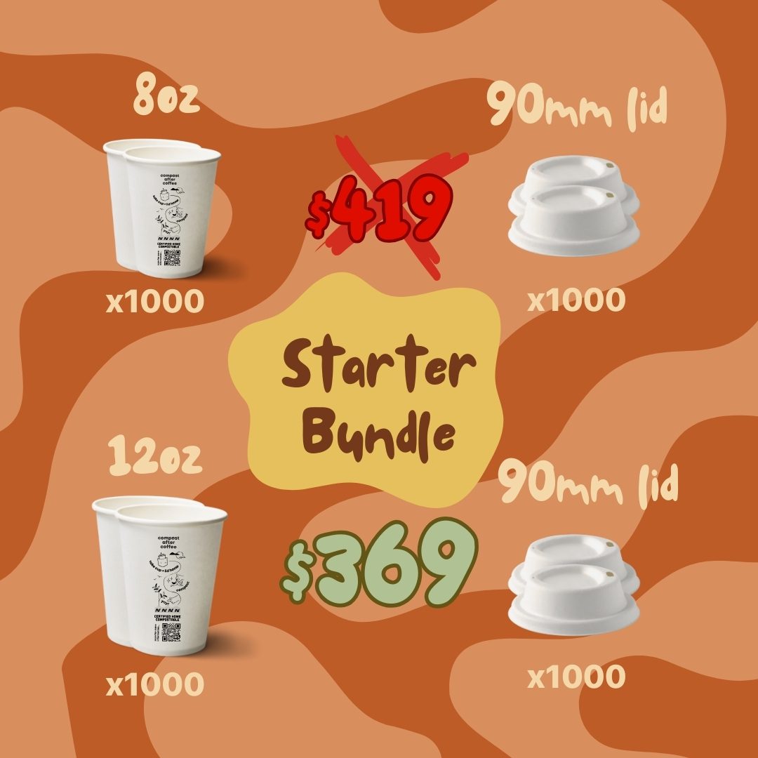 home compostable cups and lids bundle by Compostable Alternatives