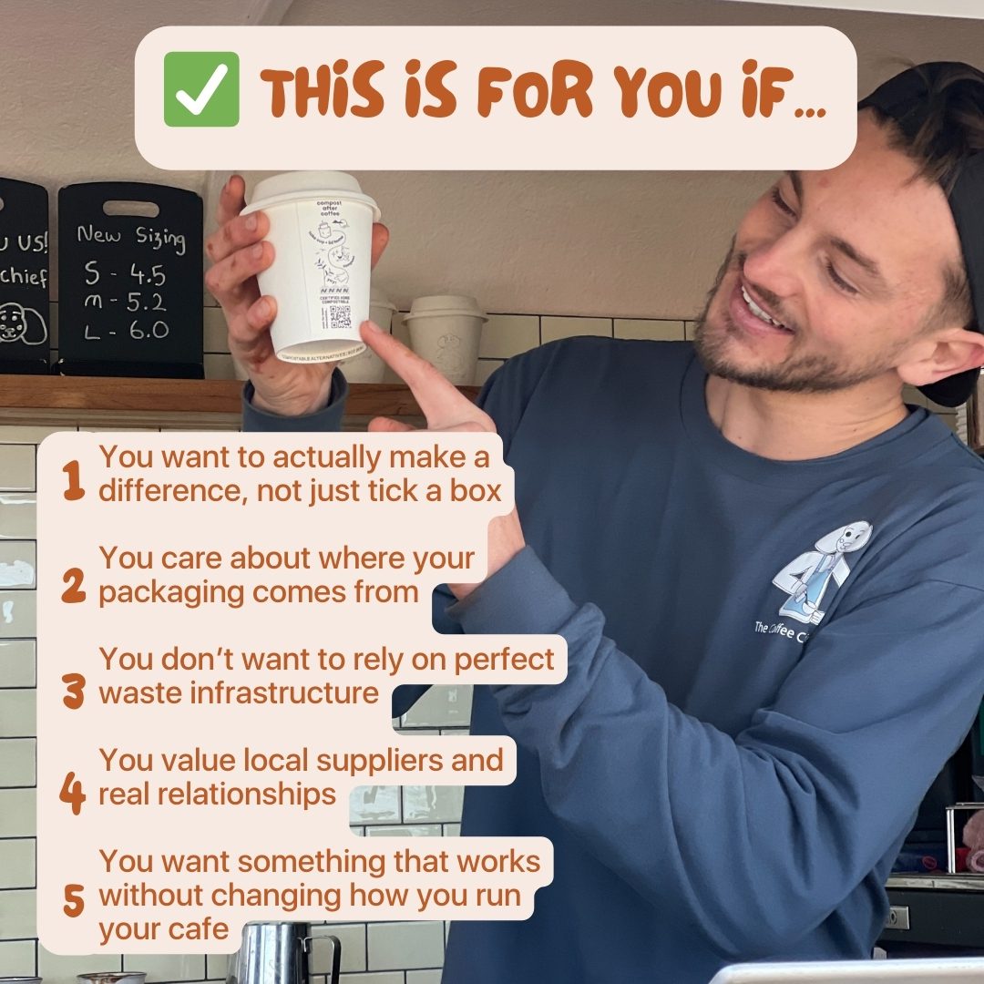 8oz + 12oz Starter Pack: Home Compostable Coffee Cups and Lids + Free Shipping - Image 8