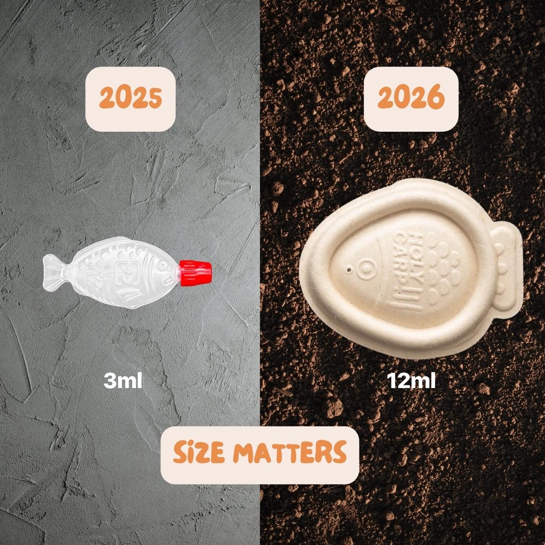 Plastic-free, home compostable soy fish dropper: Holy Carp! - Image 3