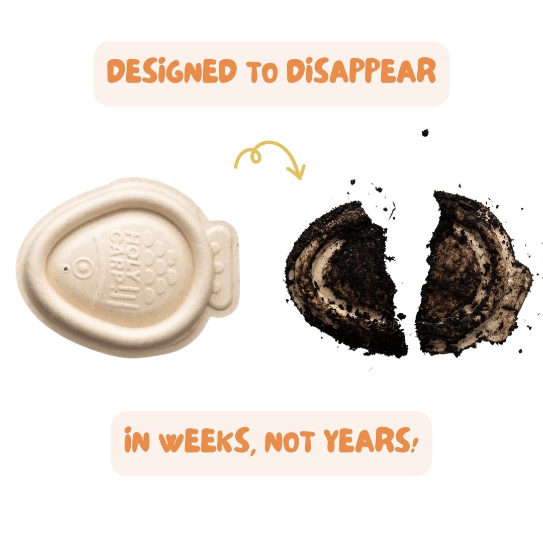 Plastic-free, home compostable soy fish dropper: Holy Carp! - Image 4