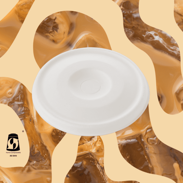90mm Flat Iced Coffee Lid - 1000