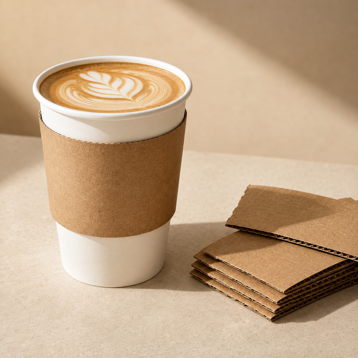 Kraft Coffee Cup Sleeves